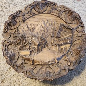 Vintage 3d German wall plate